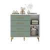 C&oacute;moda Di Poretti Design Kids 4 Cajones 1 Puerta Verde Pastel