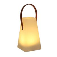 Fanal con Vela Led Plástico Vgo  20.5 x 12 cm Blanco