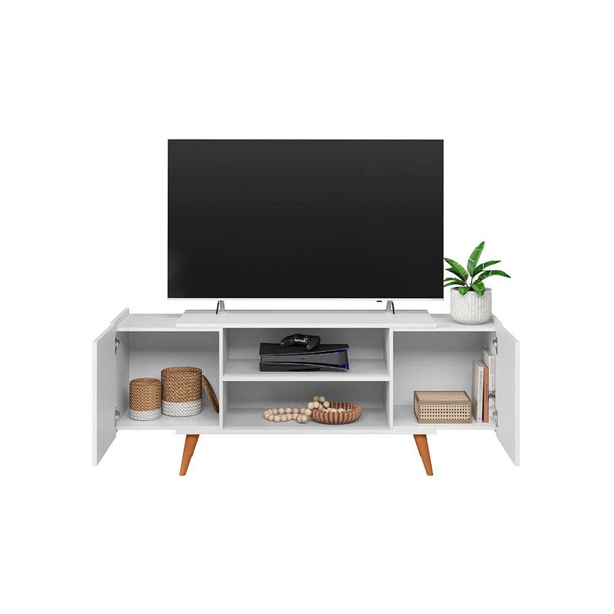 Rack TV River Altavision Hasta 55" Blanco