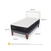 Cama Europea CIC 1,5 Plazas Premium + Respaldo Danubio