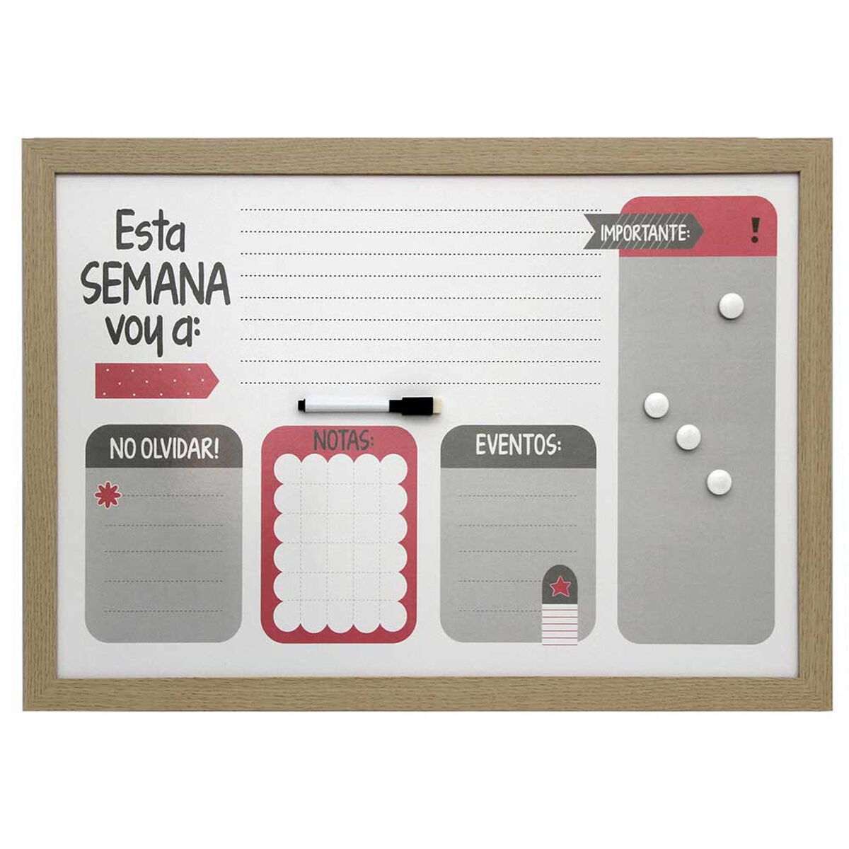 Pizarra Plástico Vgo Teenager 40 x 60 cm Caoba