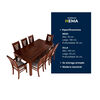 Juego de Comedor Muebles Hema Roma 6 Sillas 2 Sitiales Nogal