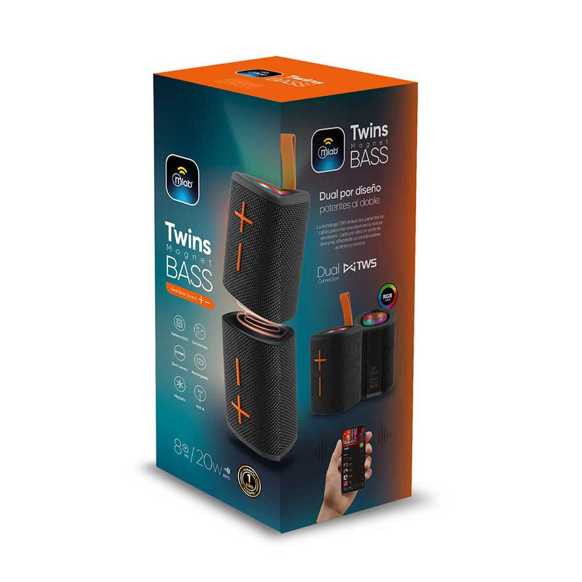 Parlante Bluetooth MLAB 9687 Negro