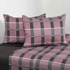 Juego de S&aacute;banas Cannon 200 Hilos 2 Plazas Check Rosa