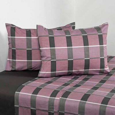 Imagen 1 del producto Juego de Sábanas Cannon 200 Hilos 2 Plazas Check Rosa