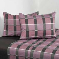 Juego de Sábanas Cannon 200 Hilos 2 Plazas Check Rosa
