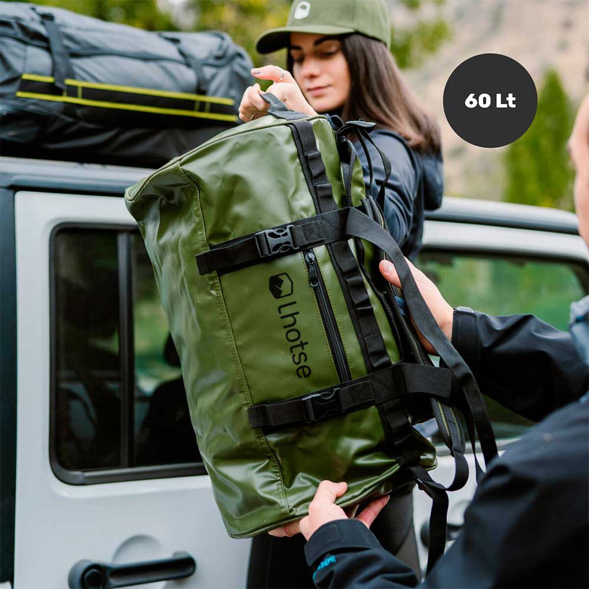 Bolso Deportivo Impermeable Duffel 60 Lts Green Lhotse