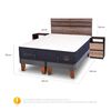Cama Europea CIC Base Dividida 2 Plazas Súper Premium + Respaldo + Veladores