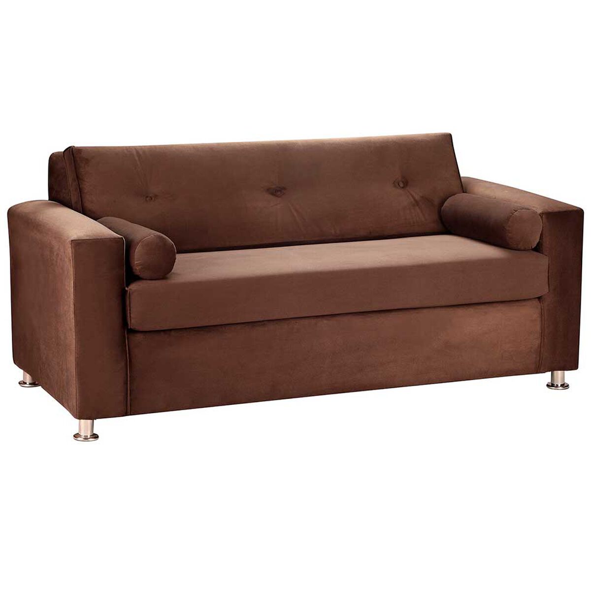 Sof&aacute; Bodevir Vivo Felpa 12 3 Cuerpos Chocolate&nbsp;