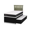 Cama Nido CIC 1,5 Plazas Ortopedic + Respaldo Dublin Olivo