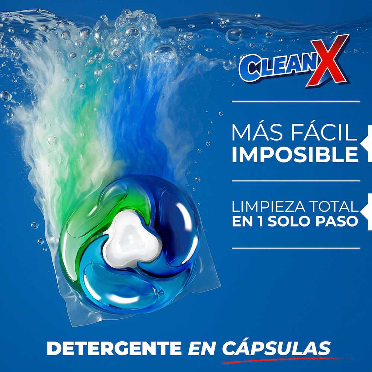 Detergente CleanX en 35 Capsulas