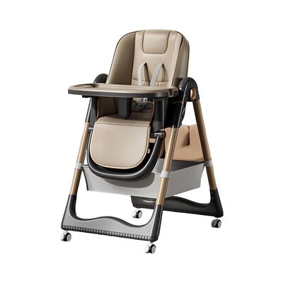 Silla de Comer Reclinable Plegable LuBabycas Café