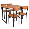 Juego Comedor Quintay 4 Sillas Café