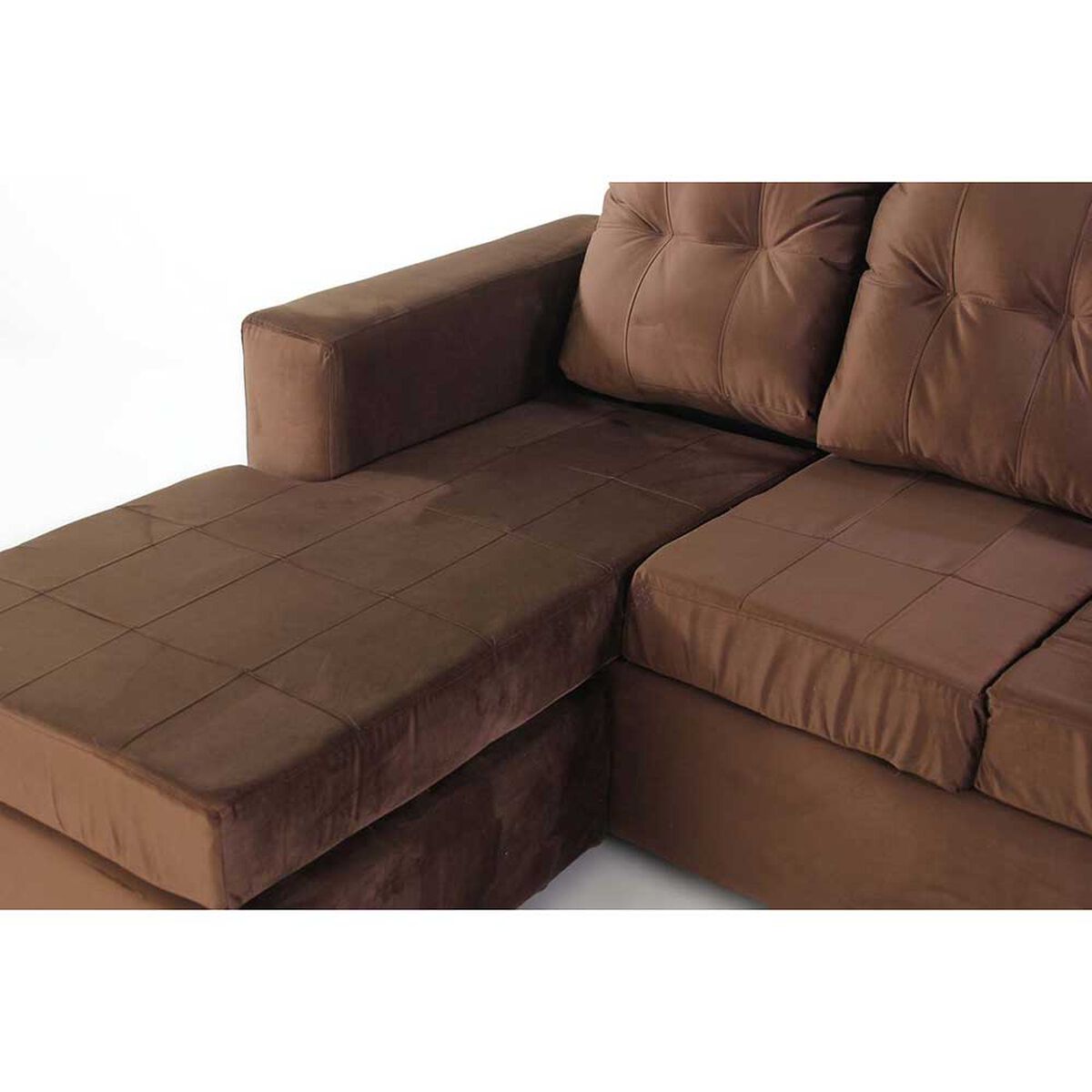 Sofá Modular Kea Rodas 3 Cuerpos Café