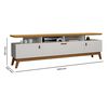 Rack TV Casanova Absolut Hasta 70" Blanco Off White