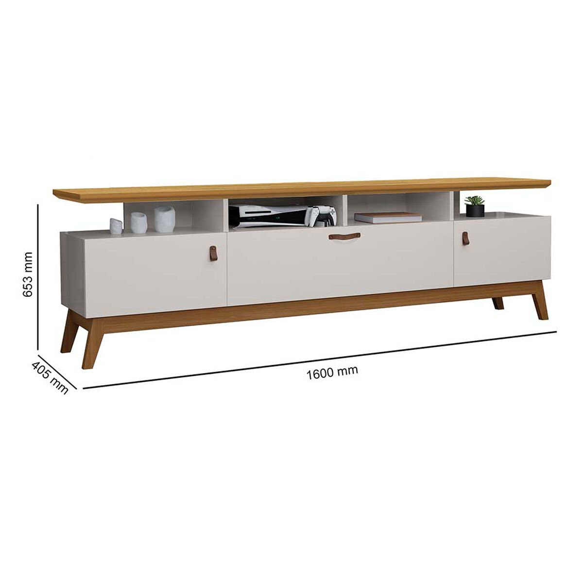 Rack TV Casanova Absolut Hasta 70" Blanco Off White