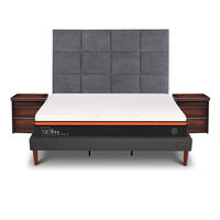 Cama Europea Curve CIC King Bee Comfort + Respaldo + 2 Veladores