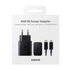 Cargador USB Samsung Tipo-C 45W Carga Súper Rápida 2.0 Negro