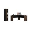 Combo Escritotio + Biblioteca 1 Puerta TuHome Home Office Negro Soft-Co&ntilde;ac