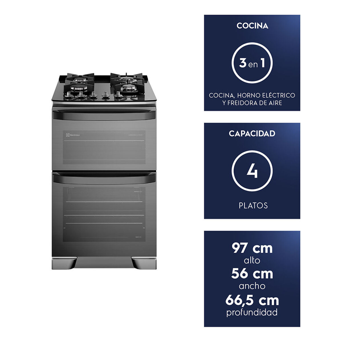 Cocina A Gas Electrolux F4EAD 4 Quemadores