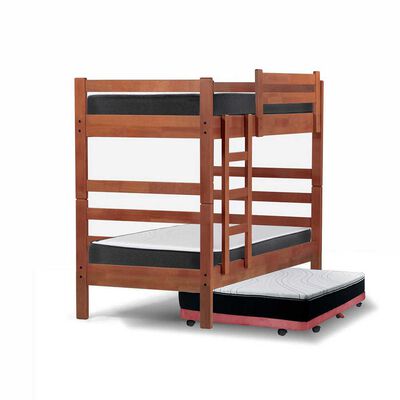 Camarote Triple Latam Home 1 Plaza Zen + Colchón Espuma Palo Rosa