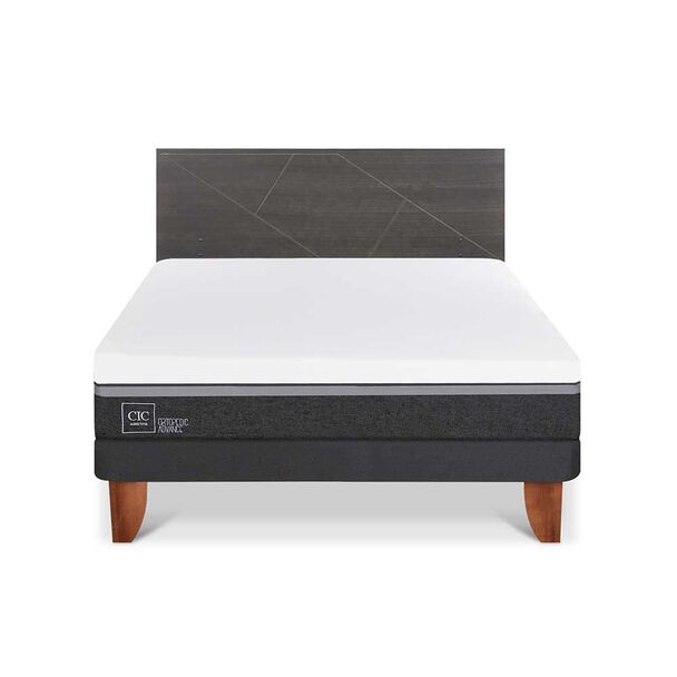 Cama Europea CIC 2 Plazas Ortopedic Advance + Respaldo Villarrica