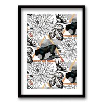 Cuadro Decorativo Retela Panteras Gold 50 x 35 cm