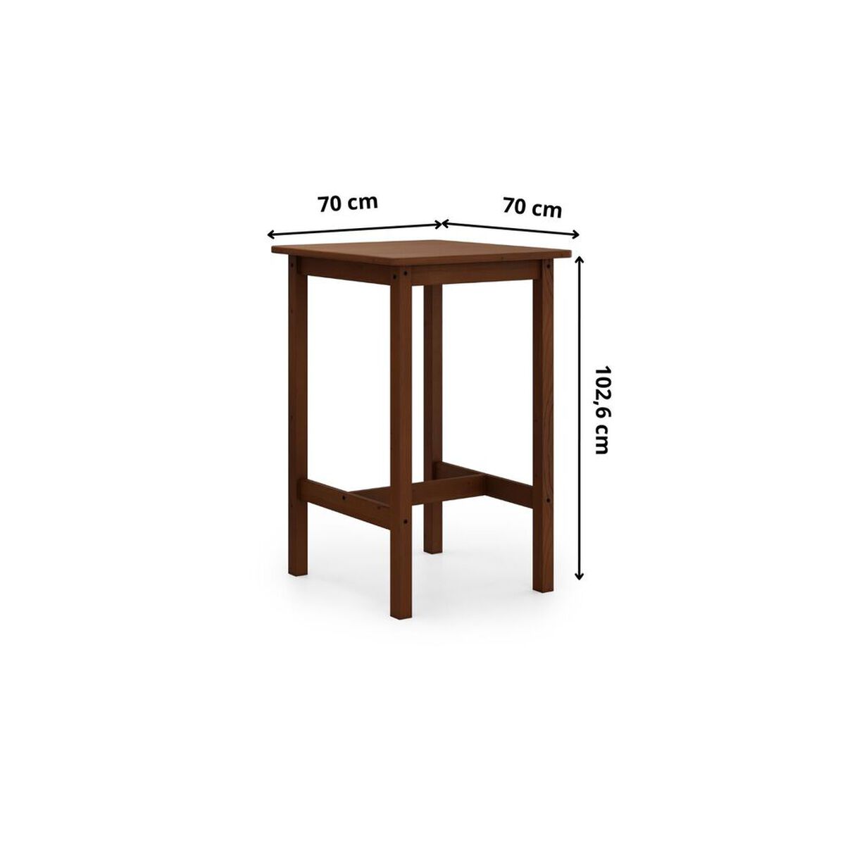 Juego de Comedor VekkaHome Alto 2 Sillas Chocolate