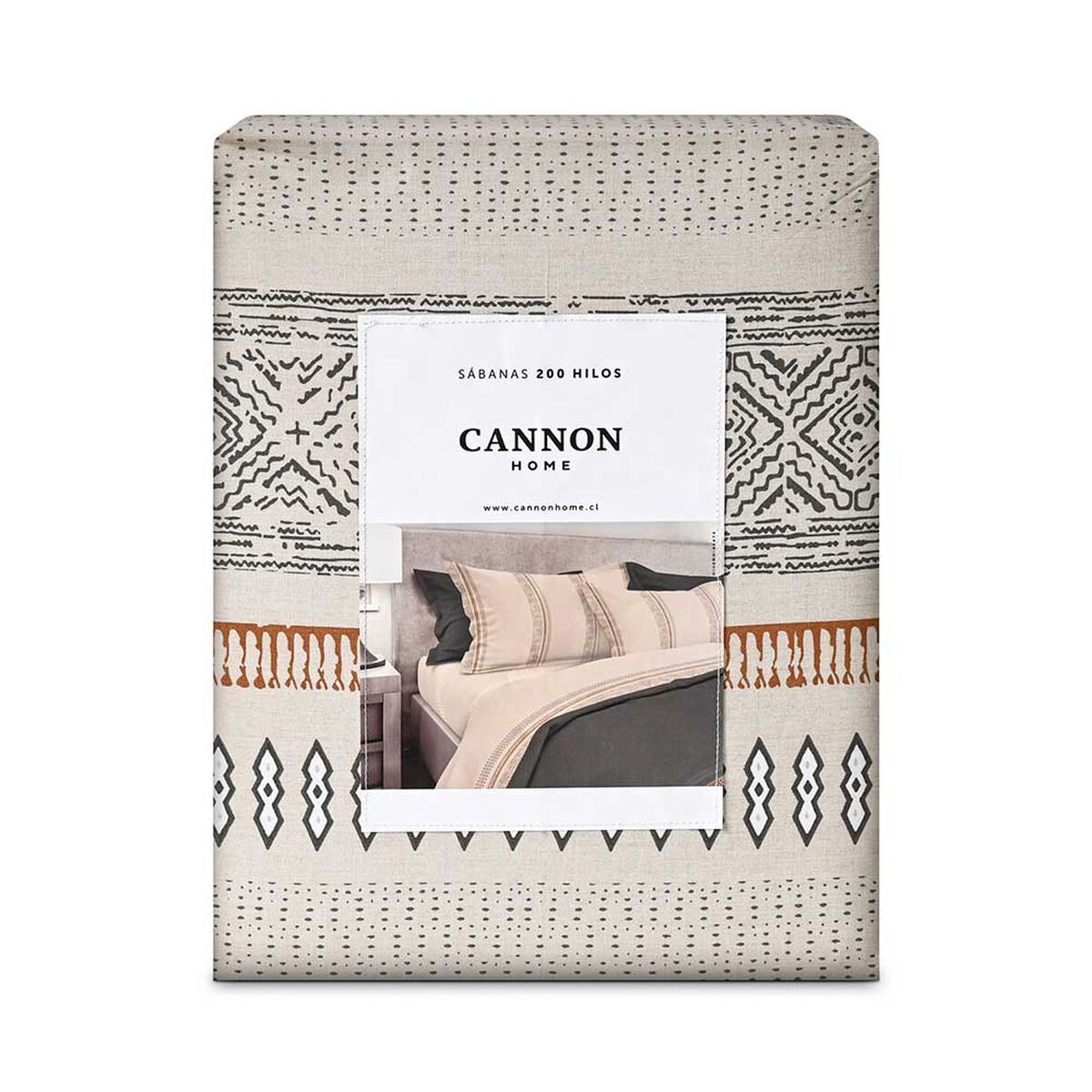 Juego de Sábanas Estampado Cannon 200 Hilos 1,5 Plazas Slate