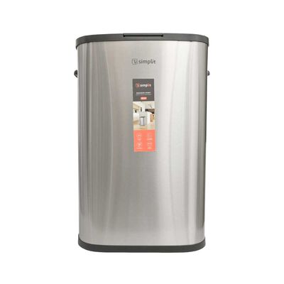 Basurero de Cocina Simplit Handy Táctil Acero Inoxidable 55 lt Gris