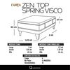 Cama Europea Latam Home 1,5 Plazas Zen Top Spring Visco Velvet Azul Petróleo Cama Europea Latam Home 1,5 Plazas Zen Top Spring Visco Velvet Azul Petróleo