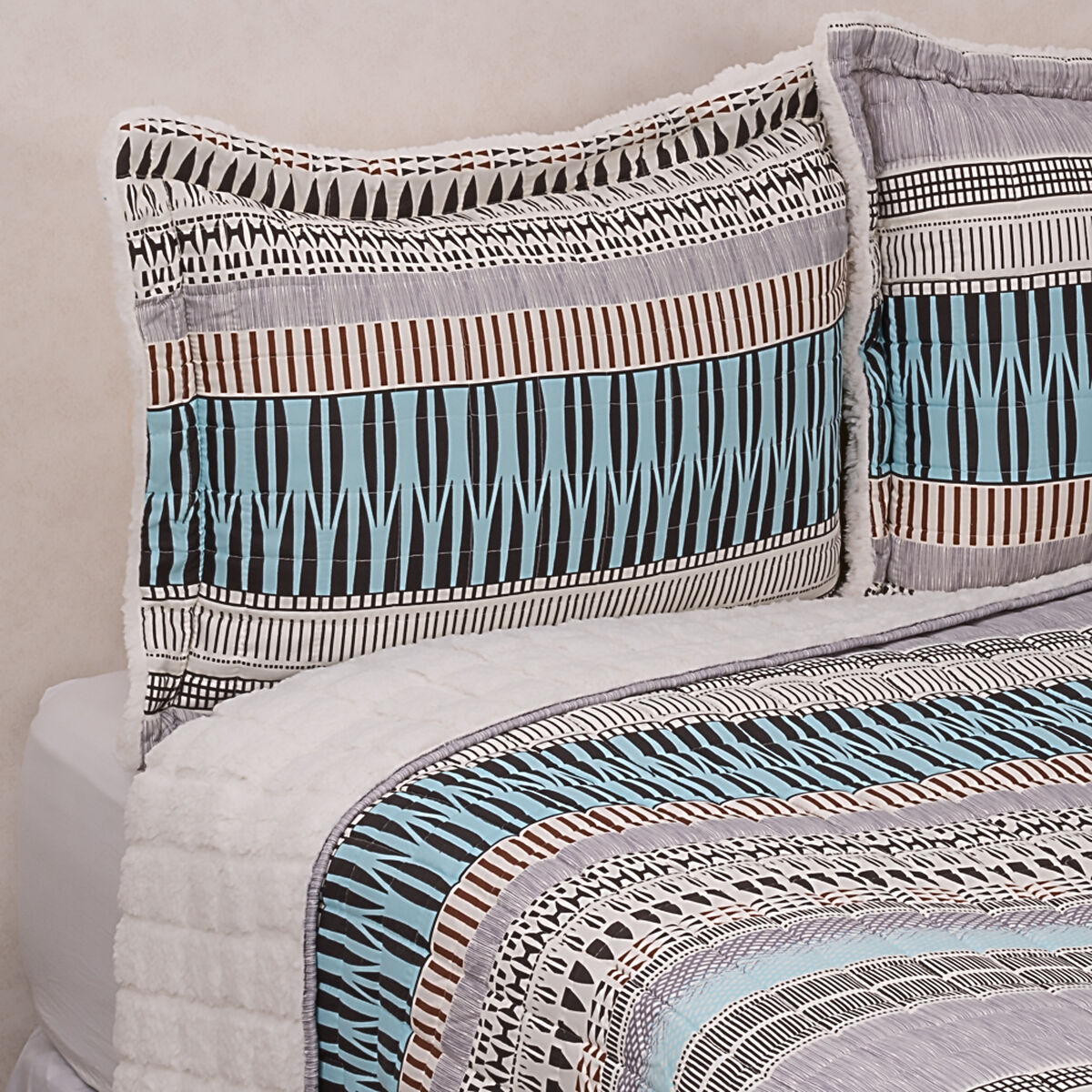 Cubrecama Casanova King Estampado Sherpa Baltic