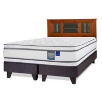 Combo Cama Europea Flex 2 Plazas Majesty + Respaldo Lorraine