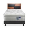 Combo Cama Europea Flex 1.5 Plazas Paradise +  Respaldo Colonia