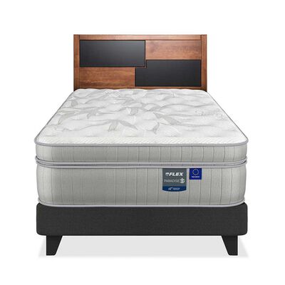 Imagen 2 del producto Combo Cama Europea Flex 1.5 Plazas Paradise +  Respaldo Colonia