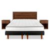 Cama Europea Flex 2 Plazas New Simple + Set Asturias