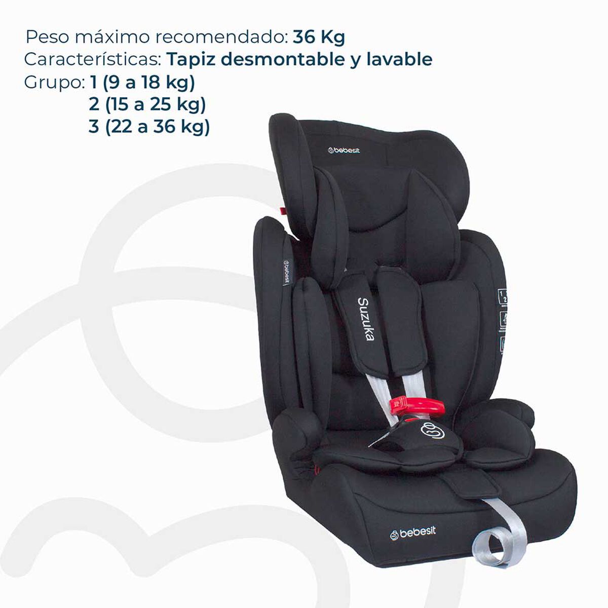 Silla de Auto Suzuka Negro Bebesit