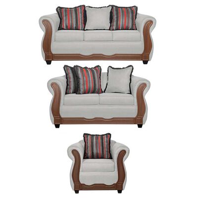 Juego de Living Black Factory Sofia 6 Cuerpos Crudo