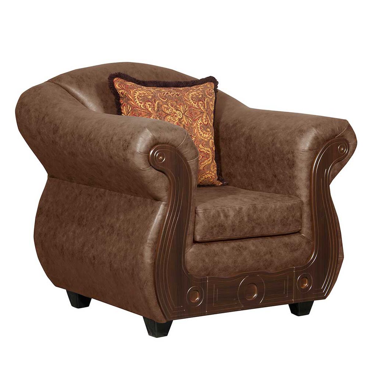 Juego de Living Black Factory Estambul 4 Cuerpos Café