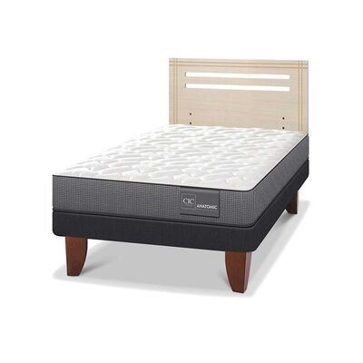 Imagen 2 del producto Cama Europea CIC 1,5 Plazas Anatomic + Respaldo Munich Alpino