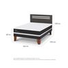 Cama Europea CIC 2 Plazas Ortopedic + Respaldo Munich