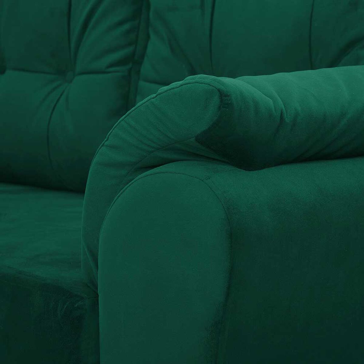 Sofá Seccional Muebles MPR Journey 3 Verde Esmeralda