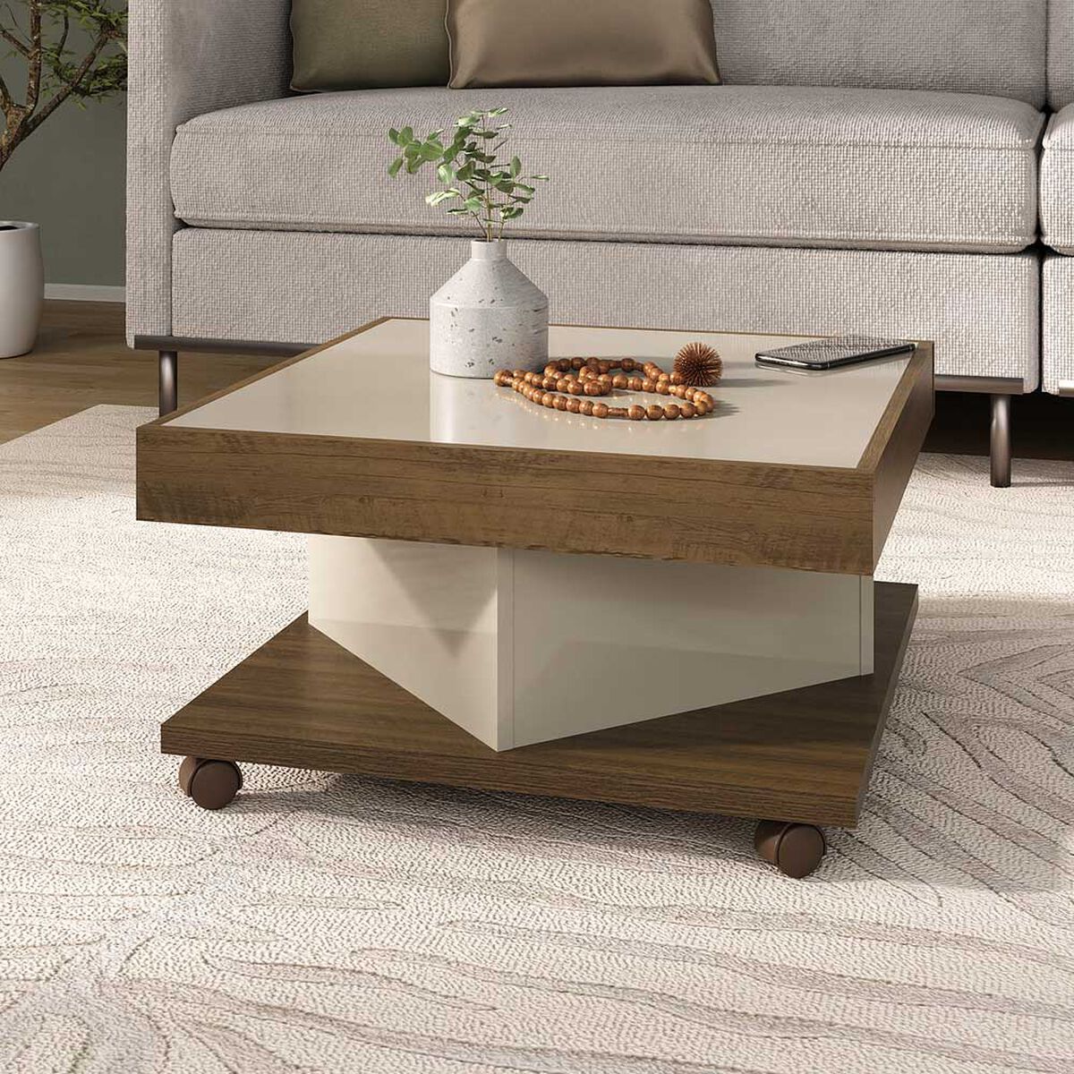 Mesa Centro Exit Saara Pino y Beige
