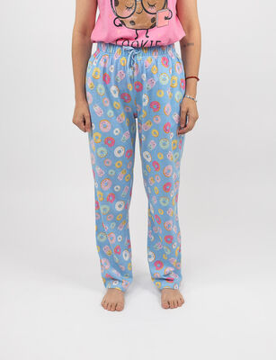 Imagen 1 del producto Pantalón Pijama Mujer Icono Celeste