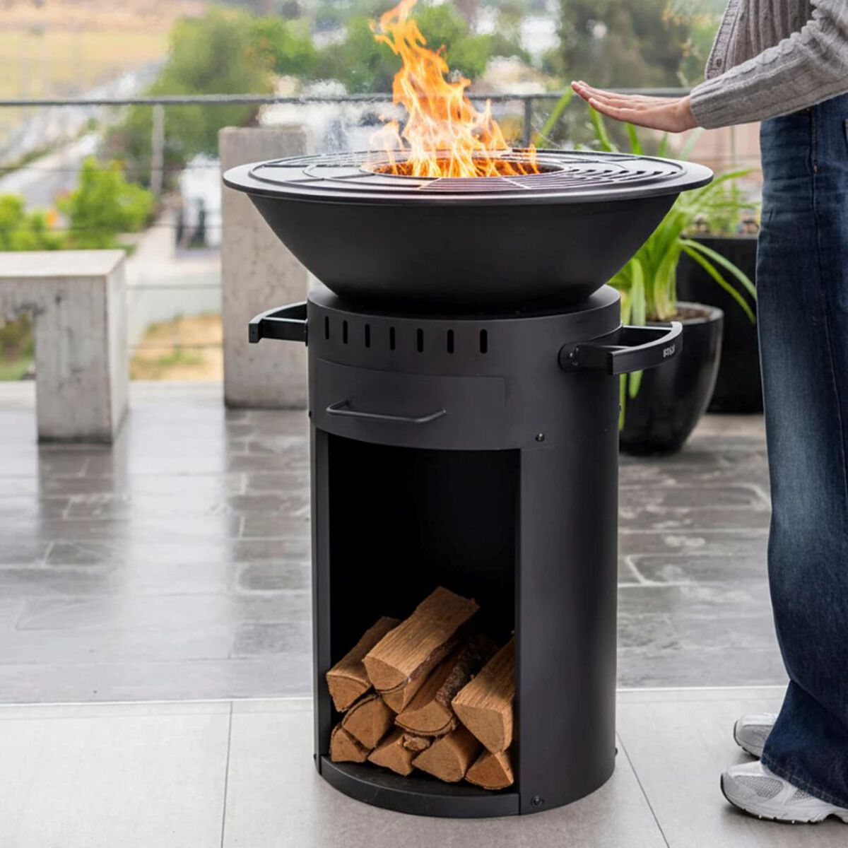 Brasero con borde de parrilla 68cm FDV