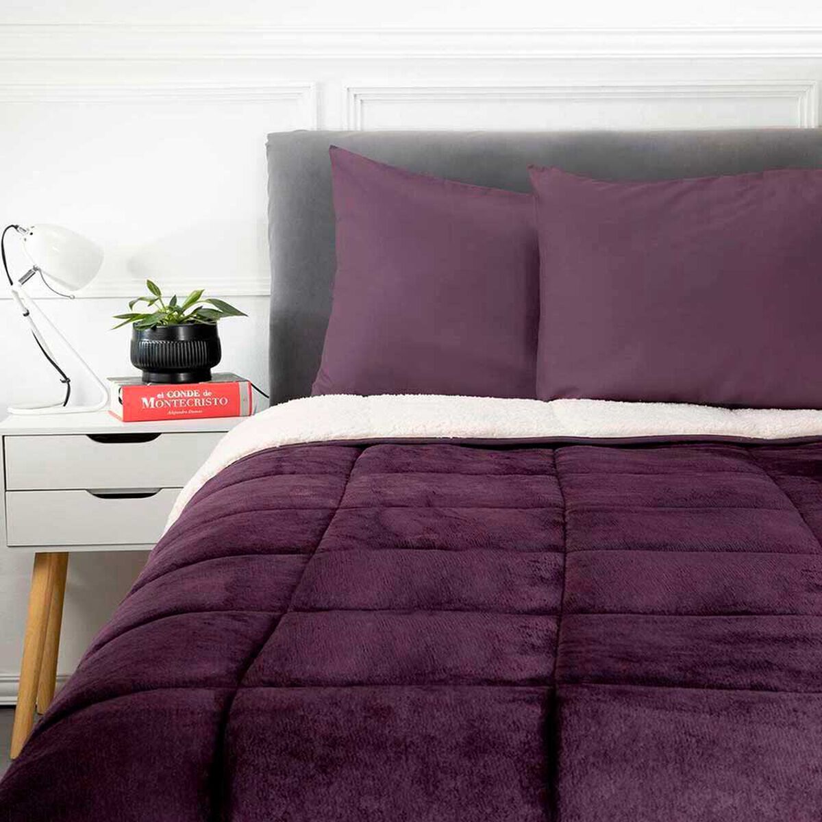 Plum&oacute;n Flannel Sherpa Casanova 1.5 Plazas