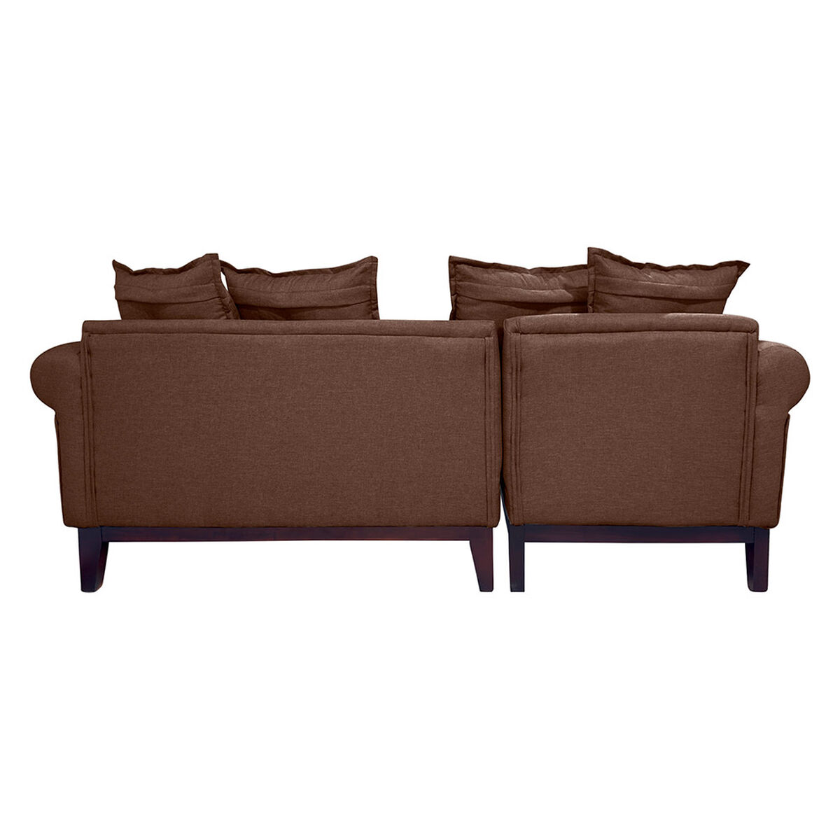 Seccional Izquierdo Living Factory Oklahoma 4 Cuerpos Caf&eacute;