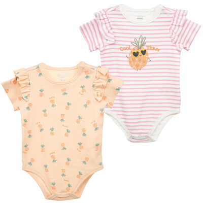 Imagen 1 del producto Pack 2 Body Manga Corta Beba Chess Baby Crudo, Rosado