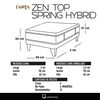 Cama Europea Latam Home 1 Plaza Zen Top Spring Hybrid Velvet Pistacho
