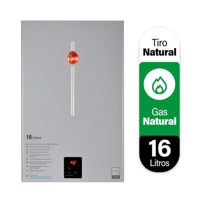 Imagen 1 del producto Calefont 16 litros Gas natural Tiro natural Rheem